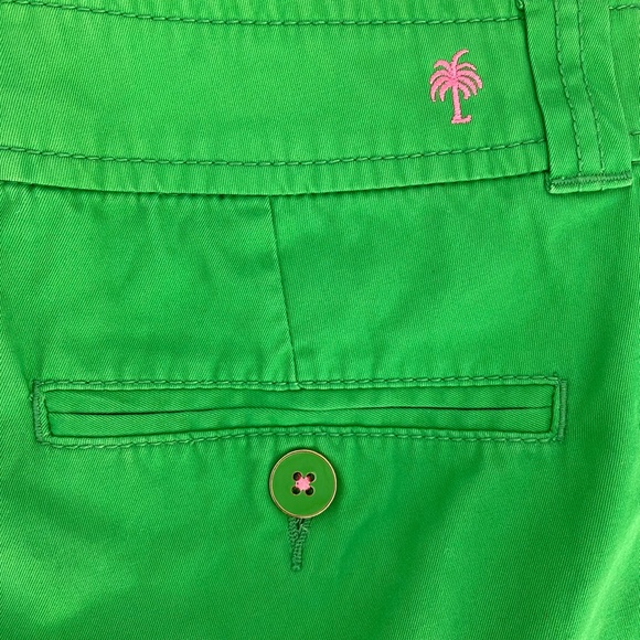 Lilly Pulitzer Green 9” Bermuda Shorts - Size 6 - Picture 3 of 5